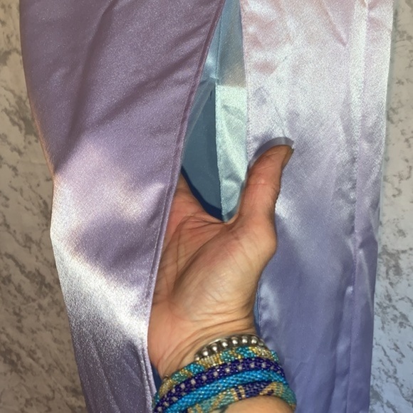 Panoply 2 Piece Maxi Gown 1 Shoulder Crop Top and Maxi Skirt Lavender Size 8 - Picture 4 of 15